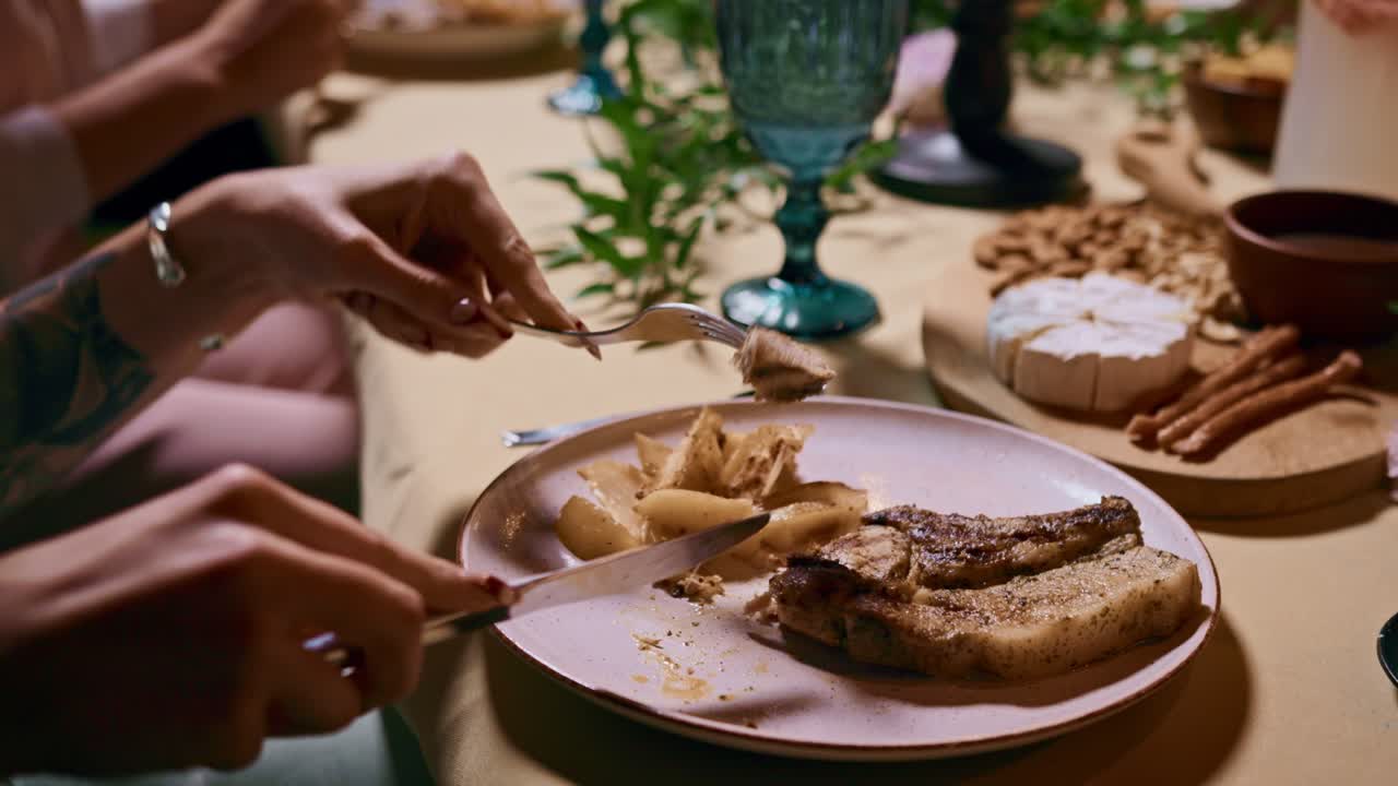 People enjoying a meal together
