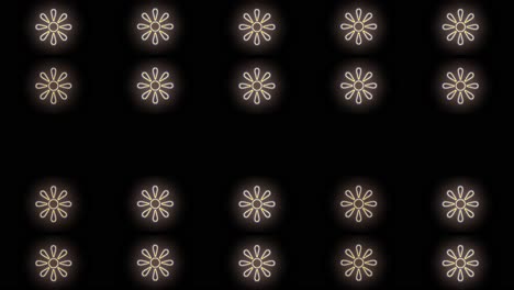 Pulsing-neon-spring-flowers-pattern-with-led-light-in-casino-style