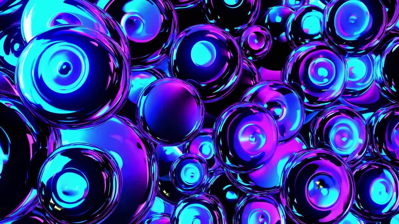 Abstraktní neonové kruhy, pozadí