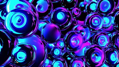 fondo de círculos de neón abstractos