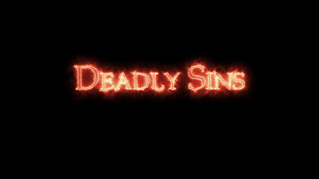 pecados mortales escritos con fuego.