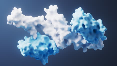 protein structure with biological concept, 3d rendering.