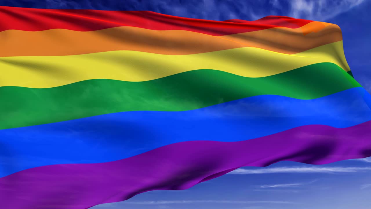 la bandera del orgullo lgbt (en bucle)