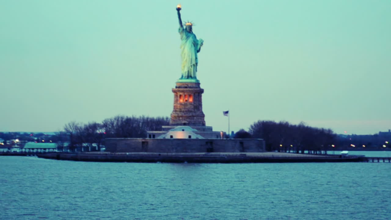 Statue of Liberty, New York. Shooting in the spring