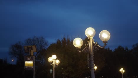 street lights at night