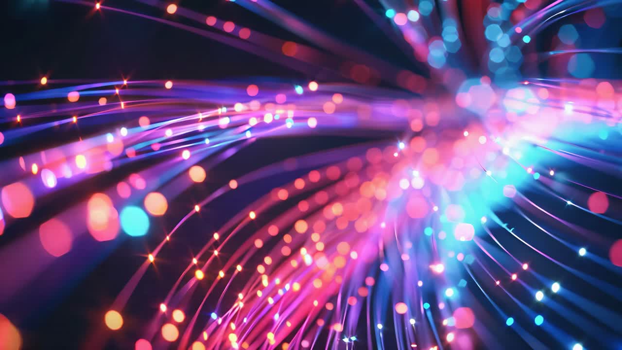 Abstract Glowing Lines and Light Patterns