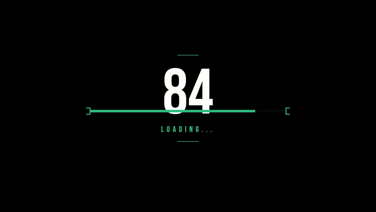 Digital Loading Progress Bar with Percentage Counter