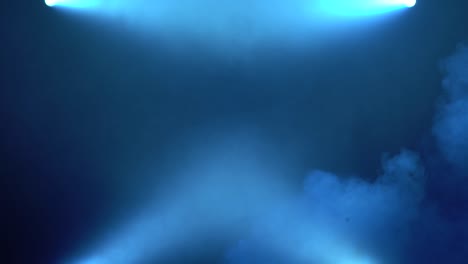 abstract blue spot light with smoke