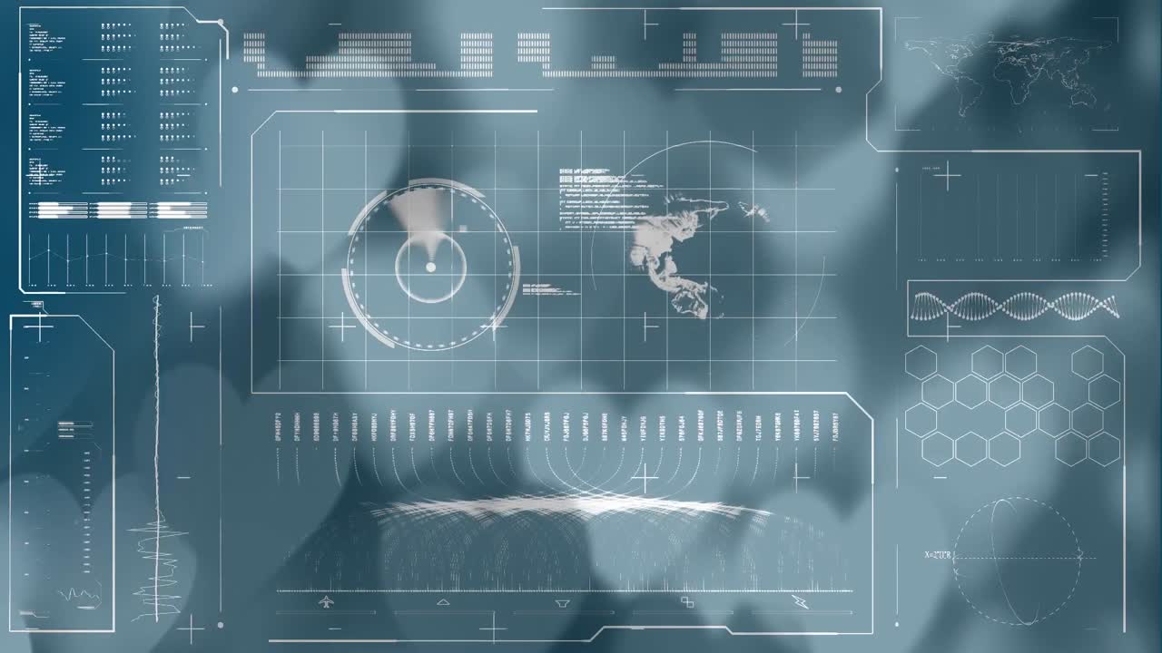 animación del procesamiento de datos sobre los corazones