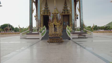 area and surroundings of the wat plai laem temple in thailand, koh samui island