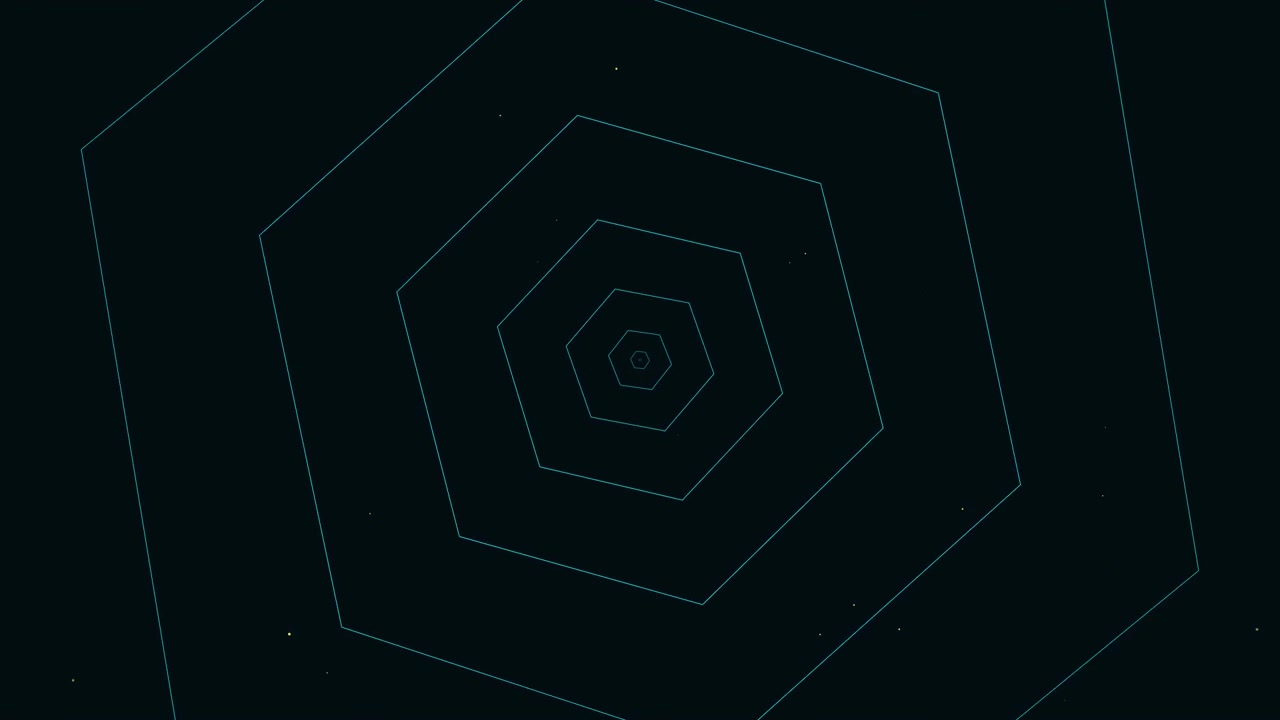 Abstract Motion Background with Pulsing Hexagonal Geometric Lines