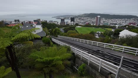 empty tracks of the wellington cable car