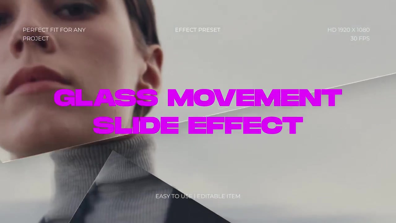 Dynamic Glass Movement Slide Effect Video Transition