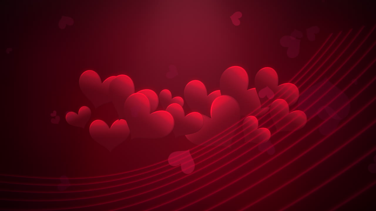 animación primer movimiento corazones románticos en el día de san valentín 31