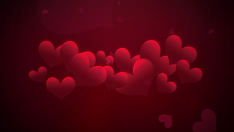 animation closeup motion romantic hearts on valentines day 31