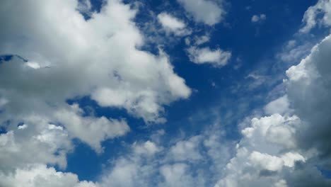 clouds are moving in the blue sky. time lapse