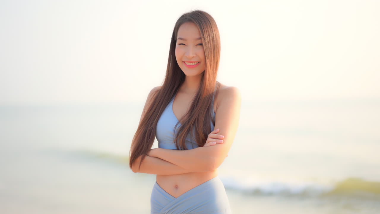 Fitness woman on the beach