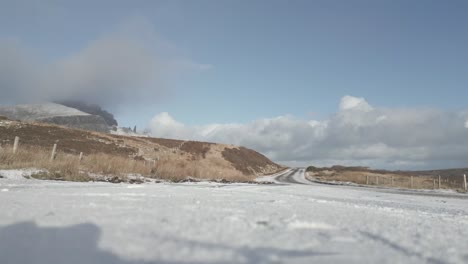 Loch-Leathan-lake,-Isle-of-Skye-in-winter-season,-Scotland