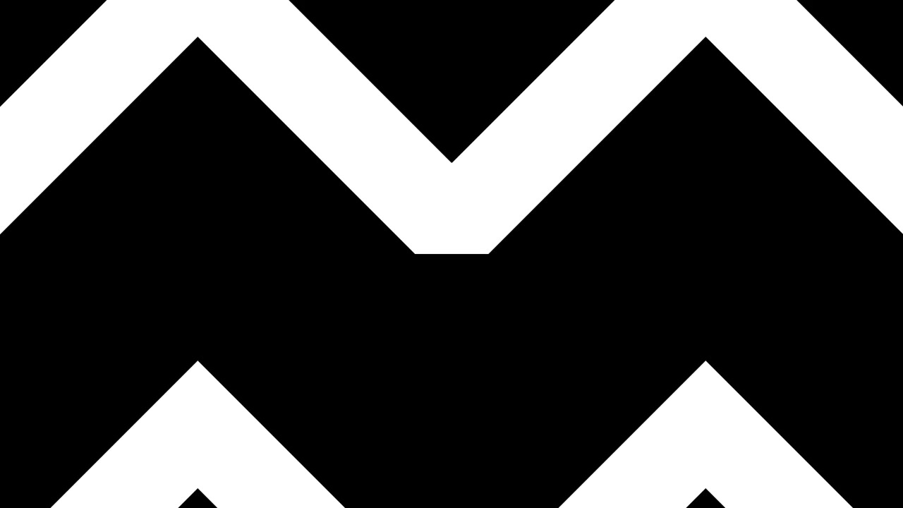 Dynamisk svart-hvitt animasjon med geometrisk chevronmønster