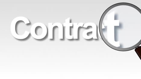 magnifying glass over a contract