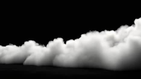 fog rolling across a dark landscape. billowing fog spreads across a dark surface, creating a misty atmosphere that obscures visibility in the background.