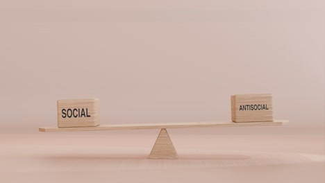 사회적, 반사회적 균형을 잡기 위해 흔들리는