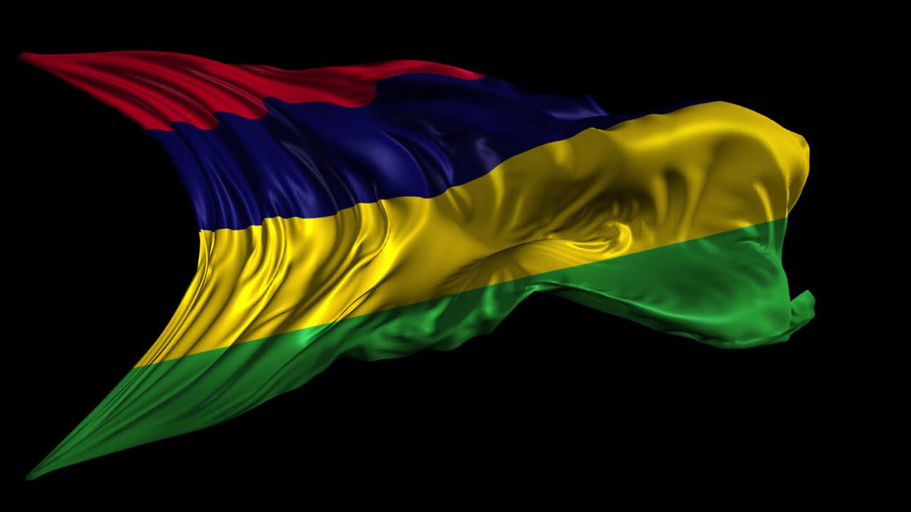Waving Flag of Mauritius