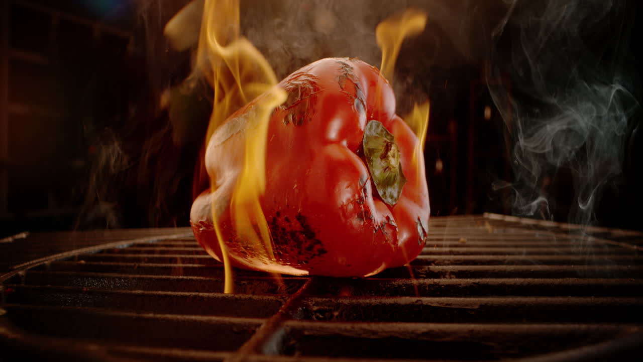 pimienta roja a la parrilla