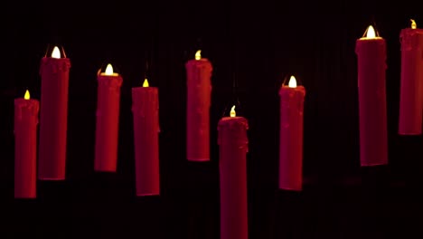 handmade floating candles in the dark