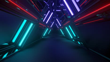 Triangular-seamless-corridor-neon-VJ-loop