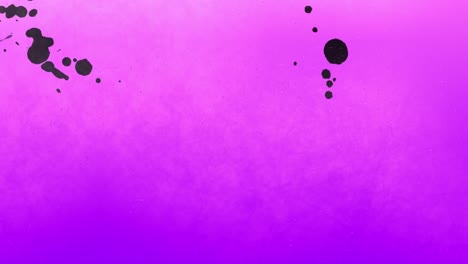 Animation-of-red-dots-over-yellow-and-green-background-changing-into-pink-surface-with-stains