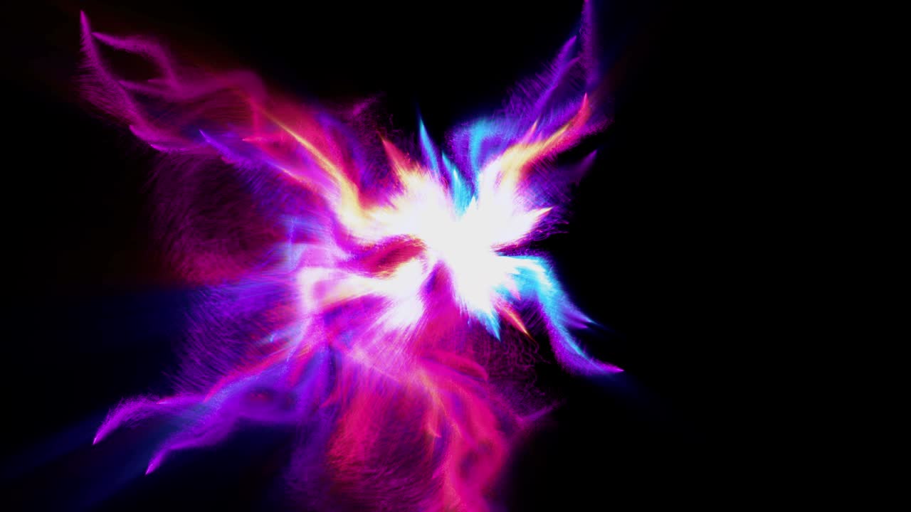 particelle colorate su nero