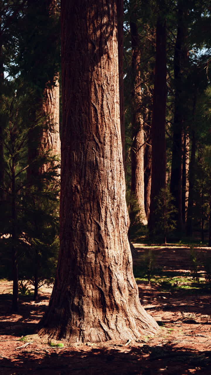 majestuoso bosque de secuoyas: la luz del sol salpicada a través de árboles antiguos