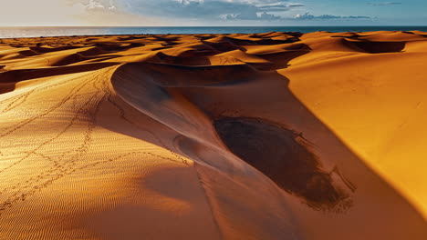 breathtaking aerial view of maspalomas dunes in gran canaria, spain