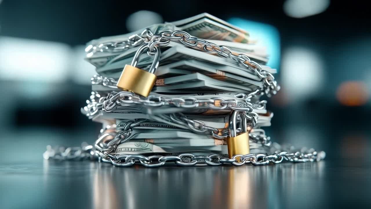 Secured Stack of Money