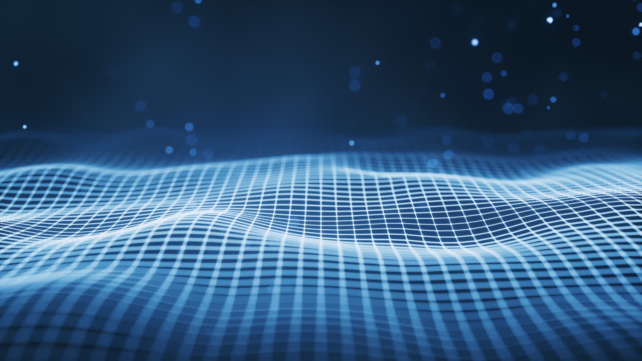 Digital space with glowing lines, 3d rendering.