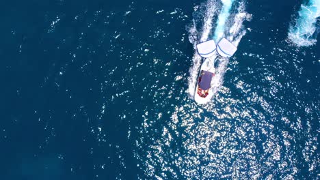 aerial view of wakeboarding