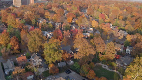 Aerial-of-beautiful-neighborhood-in-St