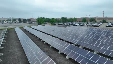 solar panels at electric car manufacturing plant