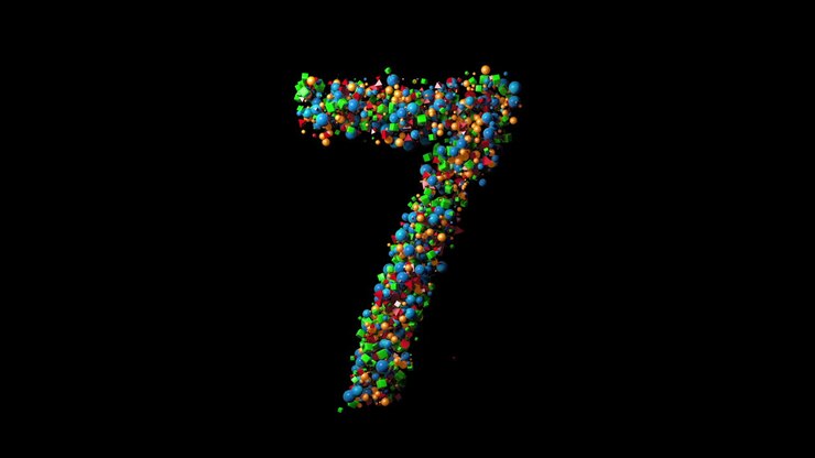 Conto alla rovescia da dieci a zero secondi con numeri di perline colorate