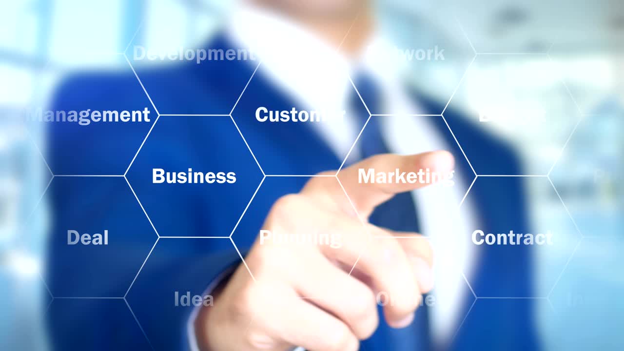 인적 자원, 증강 홀로그램 인터페이스를 사용하는 사업가