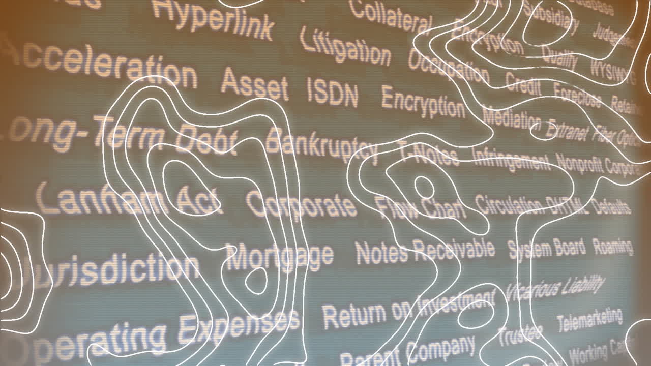 텍스트 위에 움직이는  ⁇  선의 애니메이션