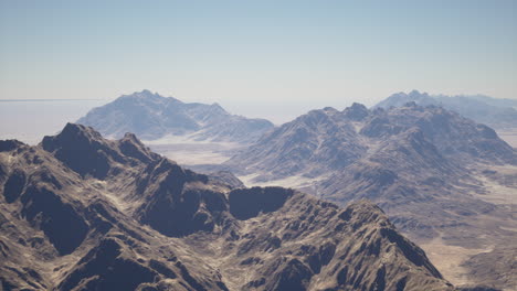 arid mountain range in a desert landscape