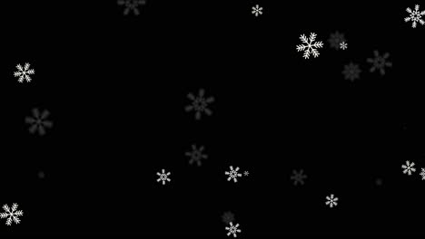 snowflakes on a black and green background