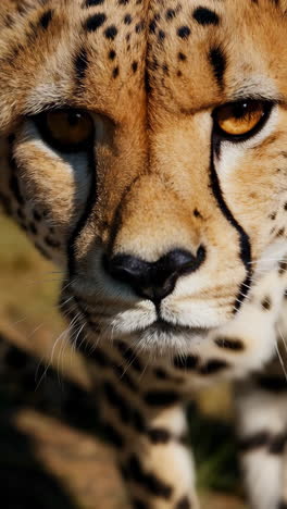 close-up of a cheetah