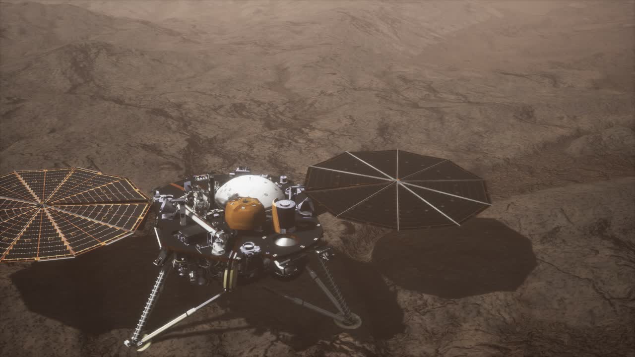 Insight Mars exploring the surface of red planet