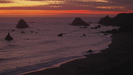 sonoma coast state park sunset bodega bay beach point reyes fort ross northern california rugged untouched coastline boulder chimney rocks waves big sur nor cali pacific coast highway 1 static shot