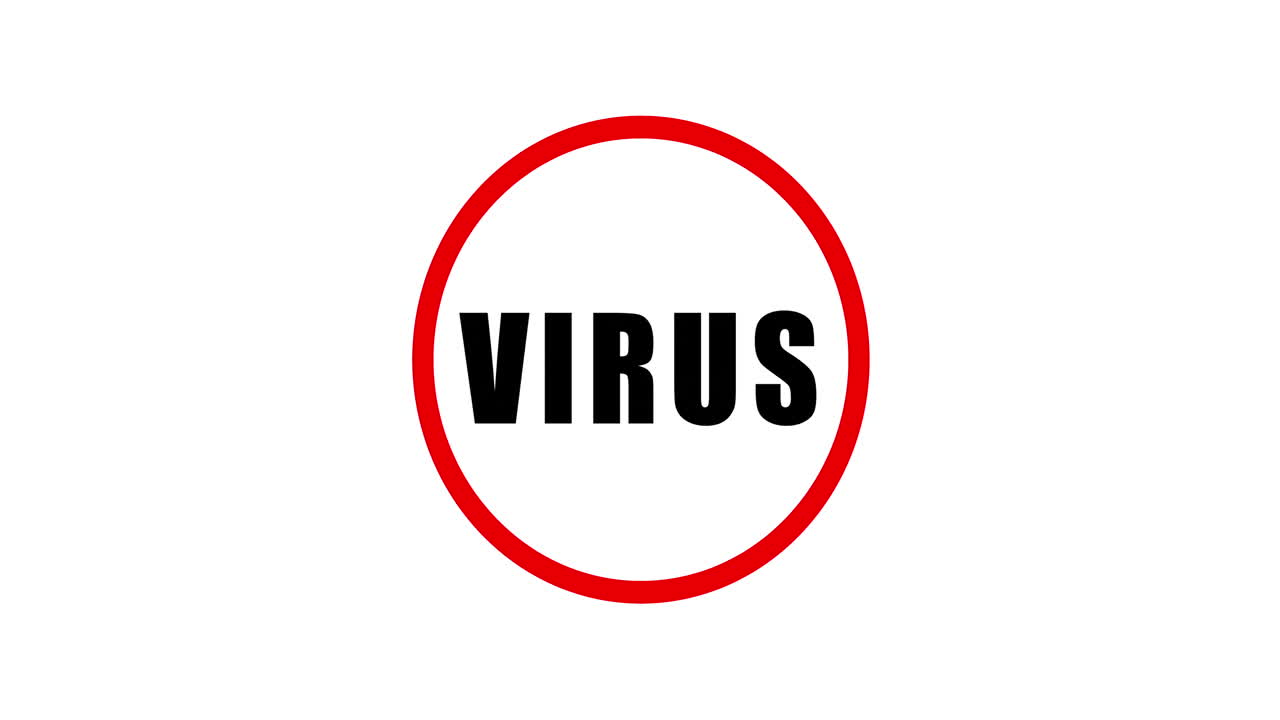 Animación de Pandemia de Virus Fondo Blanco Coronavirus
