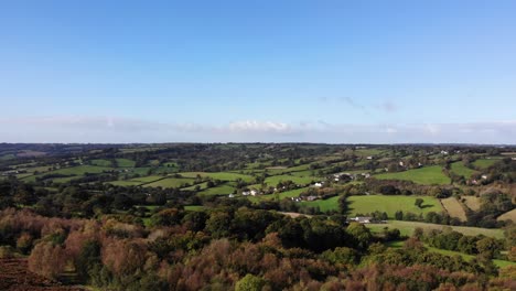 aerial view overlooking east devon countryside from hartridge hill