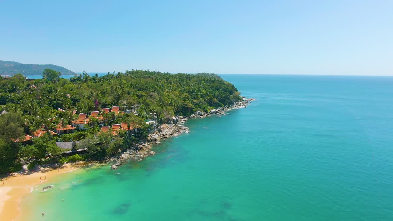 Tropical Island Resort Aerial View